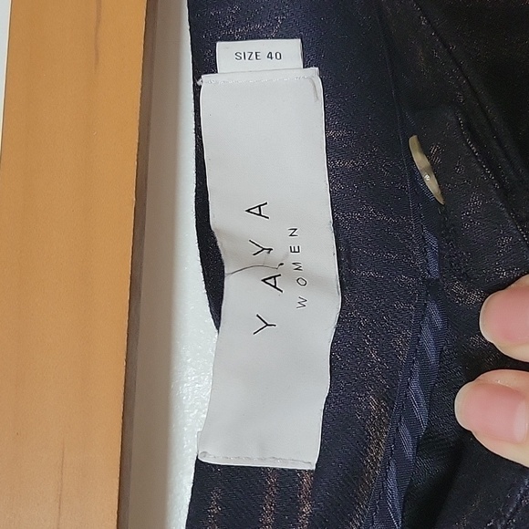 YAYA Palm Print Skinny Pants 10 - Picture 5 of 9